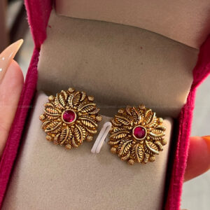 Zeenat Ruby Studs Earrings