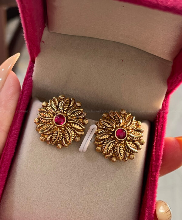 Zeenat Ruby Studs Earrings
